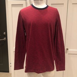 J.Crew Red and Navy Stripe Tee